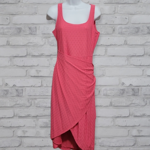 Michael Kors Pink Sleeveless Wrap Dress - Picture 2 of 5